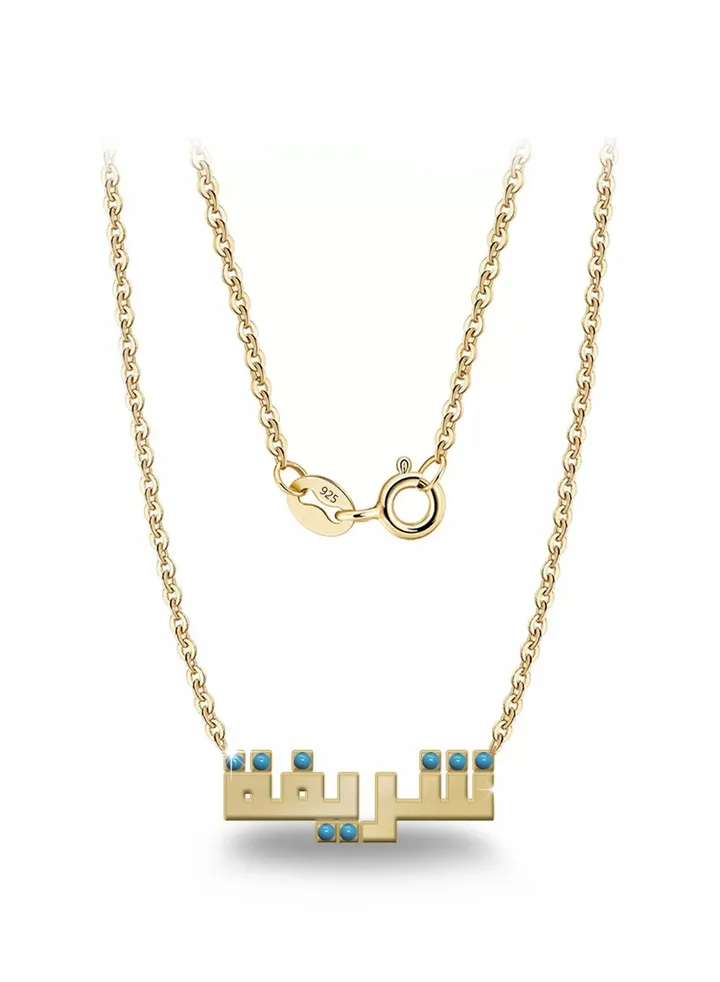 Womens necklace, chain with pendant made of 925 silver, name Sharifa