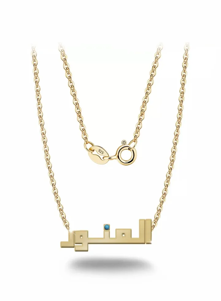 Womens necklace, chain with pendant made of 925 silver, name Alanod