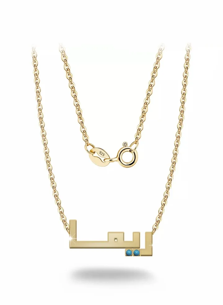 Womens necklace, chain with pendant made of 925 silver, name Rima