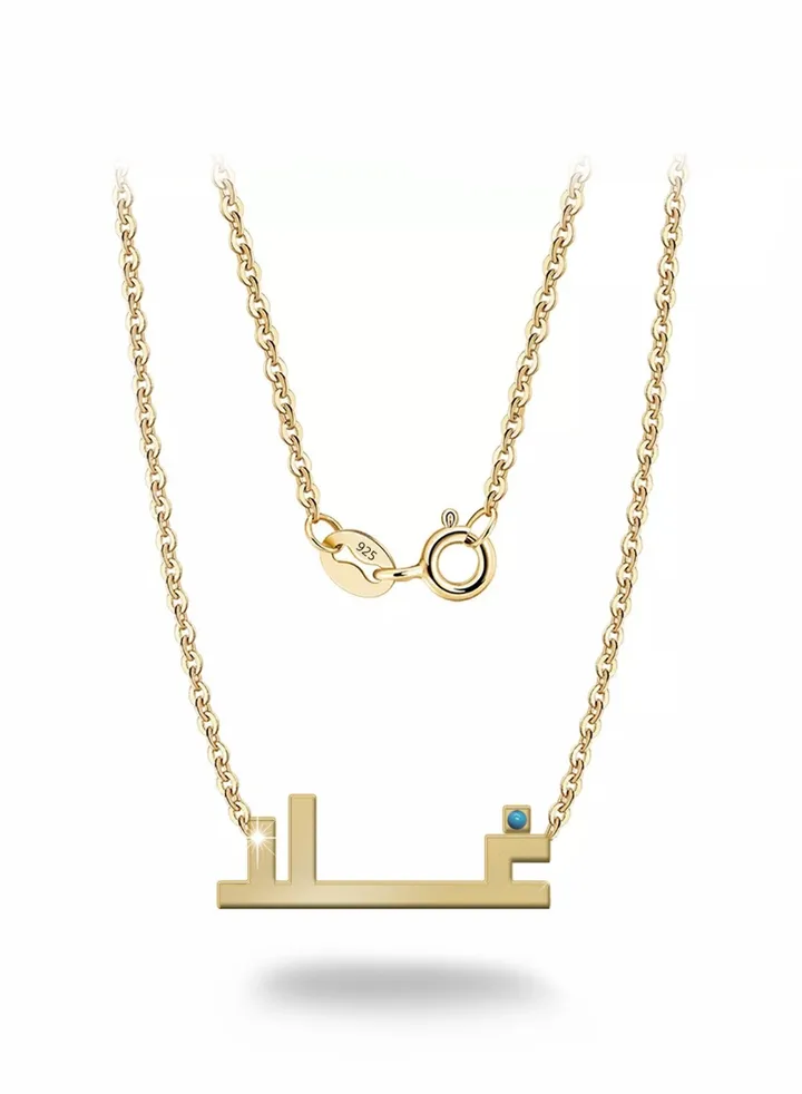 Womens necklace, chain with pendant made of 925 silver, name Ghala