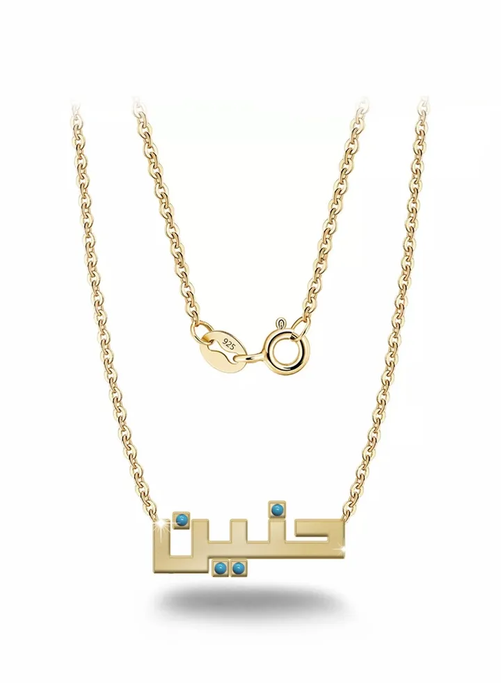 Womens necklace, chain with pendant made of 925 silver, name Haneen