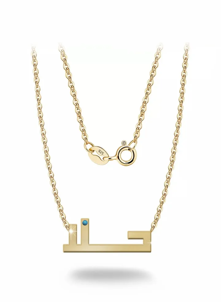 Womens necklace, chain with pendant made of 925 silver, name Hala