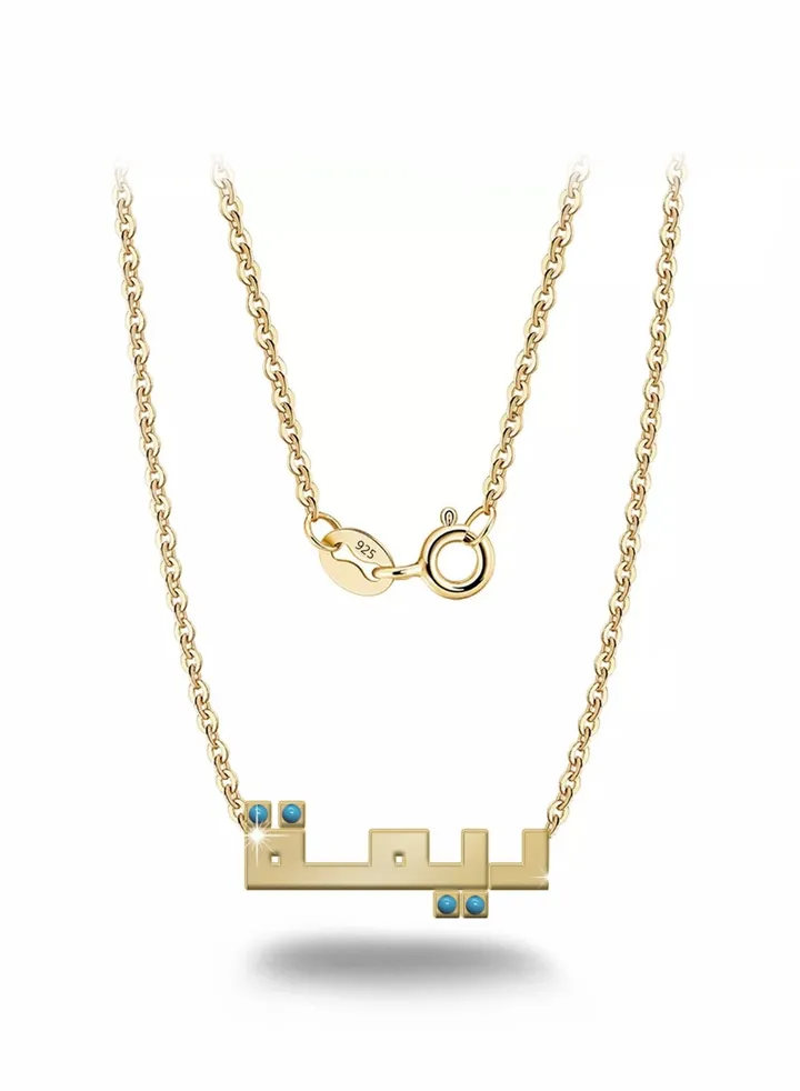 Womens necklace, chain with pendant made of 925 silver, name Dima