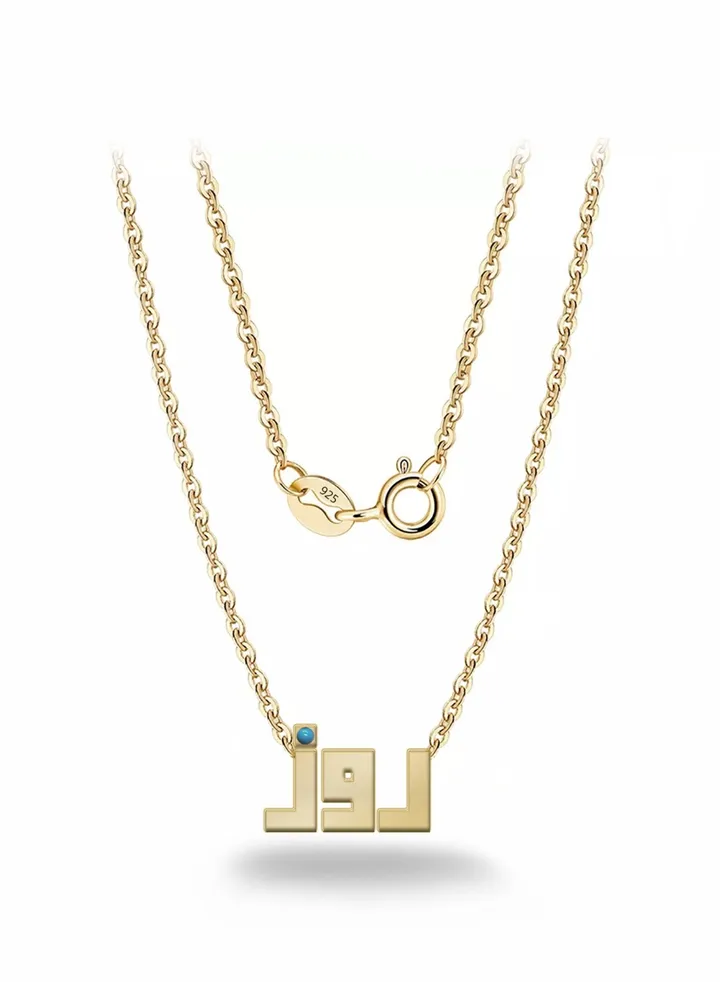 Womens necklace, chain with pendant made of 925 silver, name Rose
