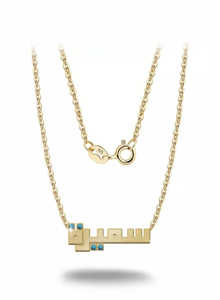 Womens necklace, chain with pendant made of 925 silver, name Samira