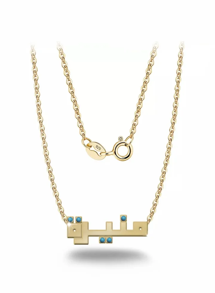 Womens necklace, chain with pendant made of 925 silver, name Munira
