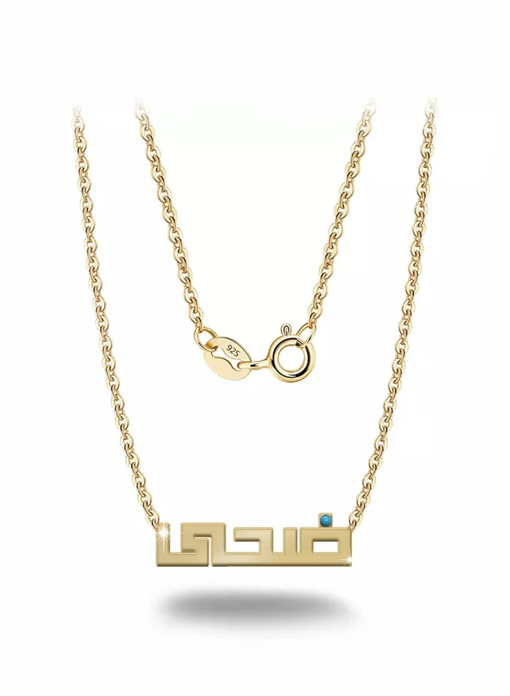 Womens necklace, chain with pendant made of 925 silver, name Doha