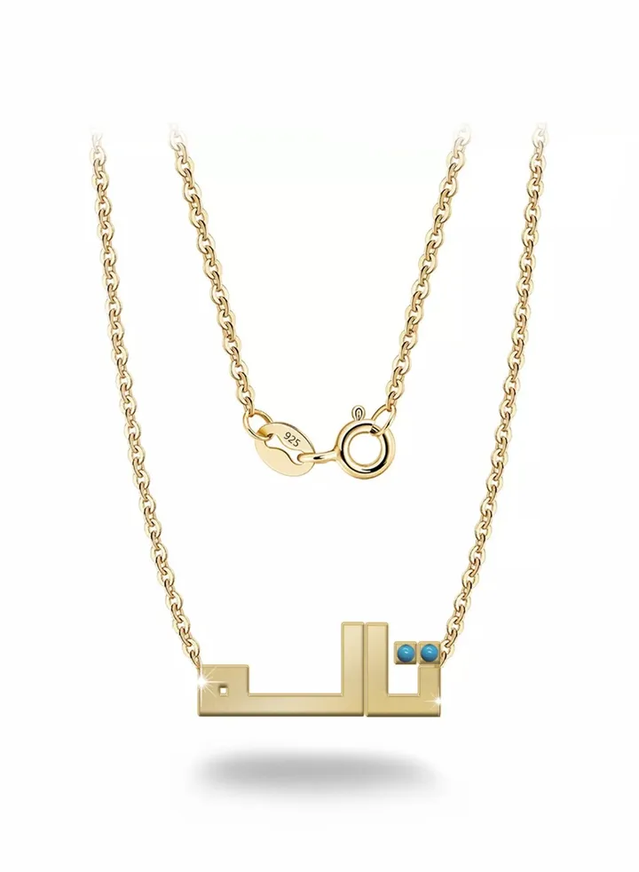 Womens necklace, chain with pendant made of 925 silver, name Talah