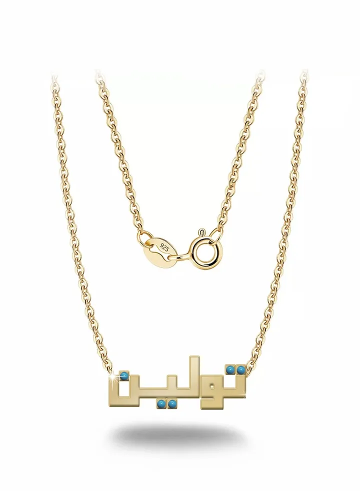 Womens necklace, chain with pendant made of 925 silver, name Tolen