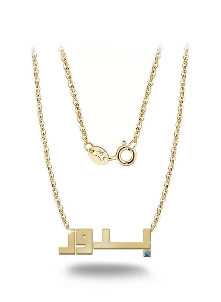 Womens necklace, chain with pendant made of 925 silver, name Bdoor