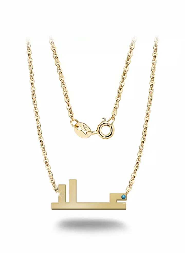 Womens necklace, chain with pendant made of 925 silver, name Ola