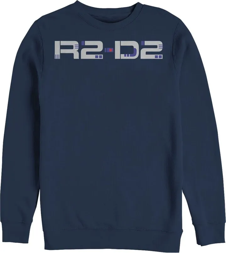 Men's Star Wars: The Rise of Skywalker R2-D2 Text Sweatshirt - Navy Blue - Large