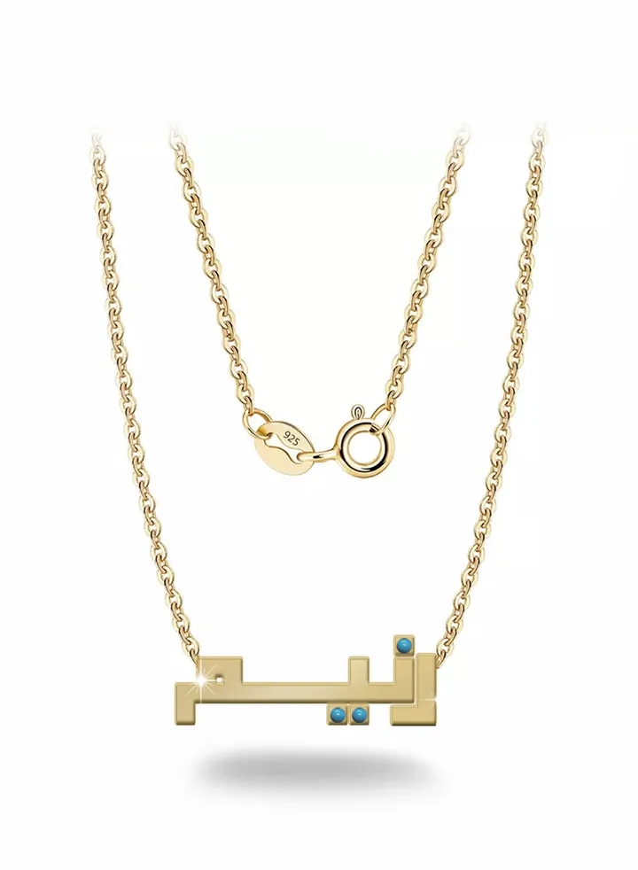 Womens necklace, chain with pendant made of 925 silver, name Raneem