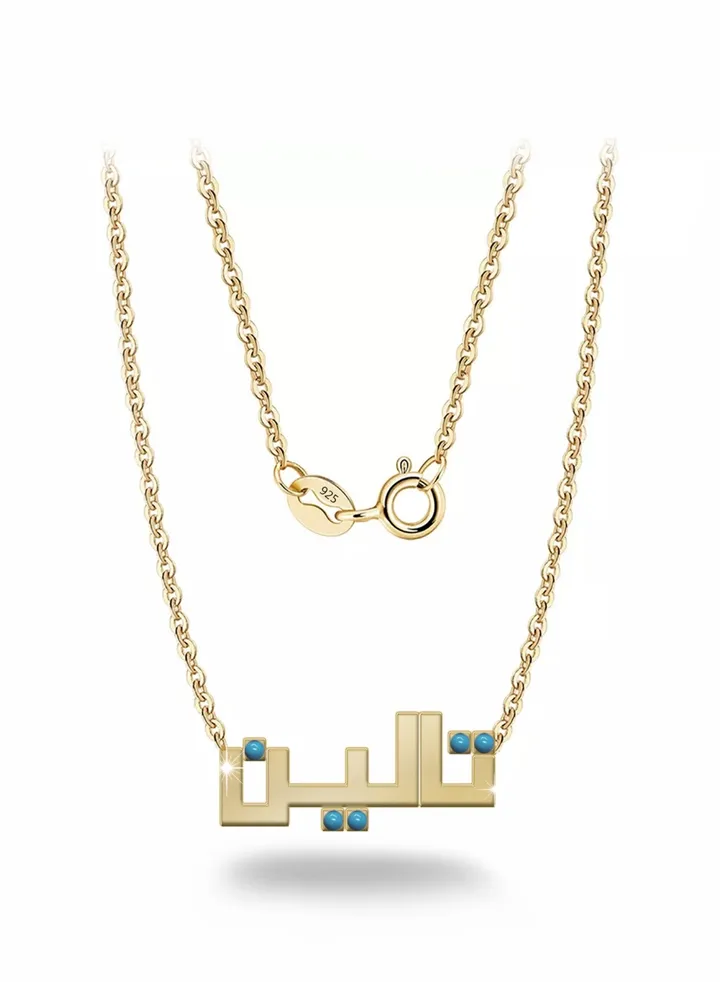 Womens necklace, chain with pendant made of 925 silver, name Taleen
