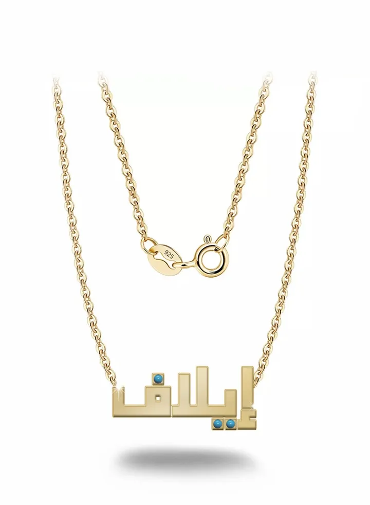 Womens necklace, chain with pendant made of 925 silver, name Elaf