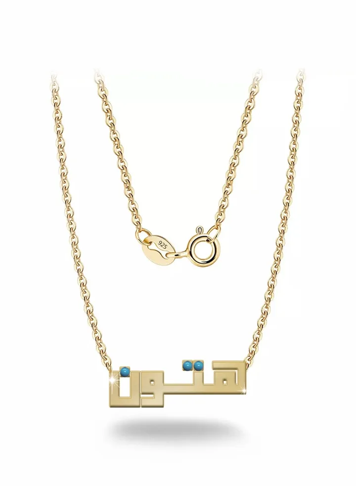 Womens necklace, chain with pendant made of 925 silver, name Haton