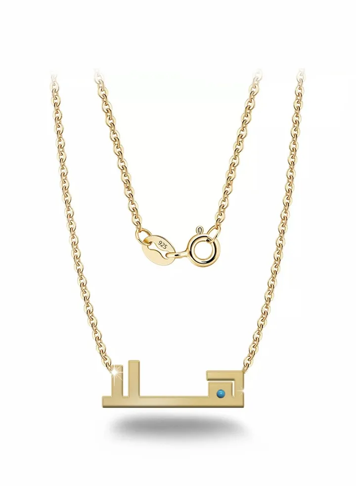 Womens necklace, chain with pendant made of 925 silver, name Hala