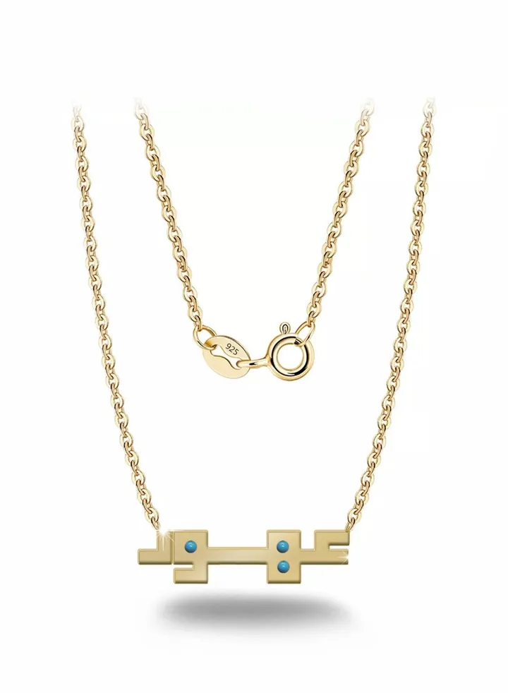Womens necklace, chain with pendant made of 925 silver, name Ohood