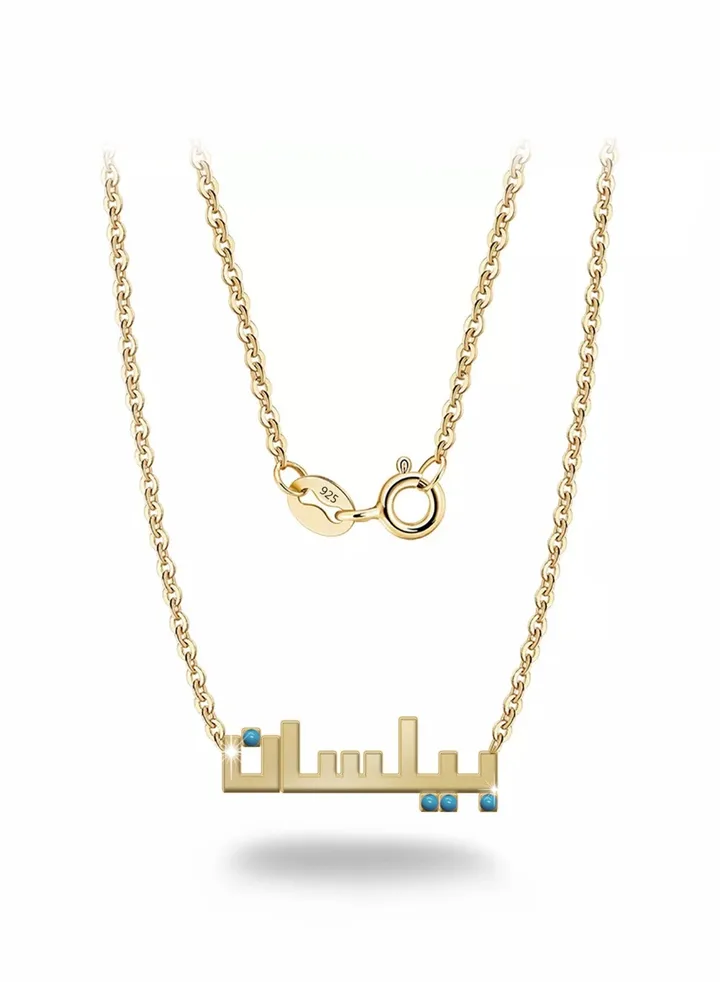 Womens necklace, chain with pendant made of 925 silver, name Bilasan