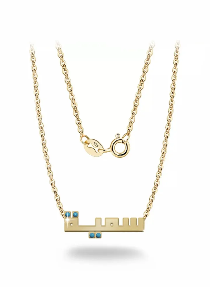 Womens necklace, chain with pendant made of 925 silver, name Sumaya