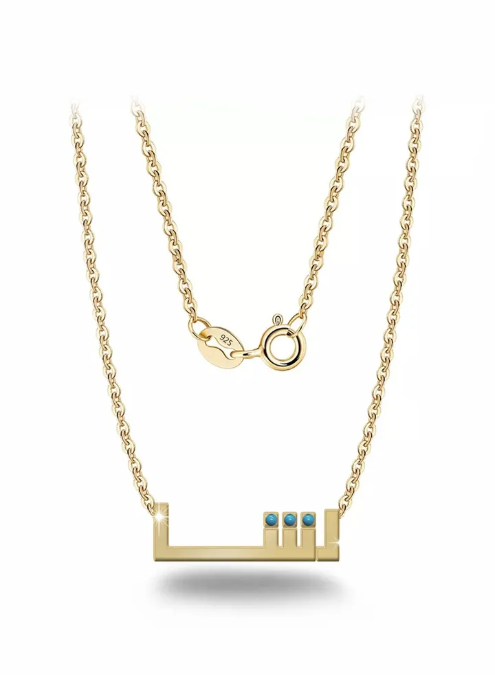 Womens necklace, chain with pendant made of 925 silver, name Rasha
