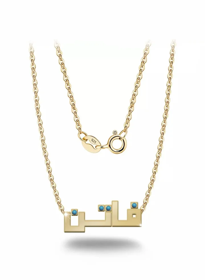 Womens necklace, chain with pendant made of 925 silver, name Fatin