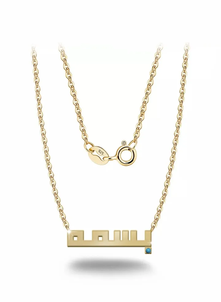 Womens necklace, chain with pendant made of 925 silver, name Basma