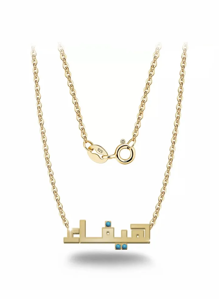Womens necklace, chain with pendant made of 925 silver, name Haifa