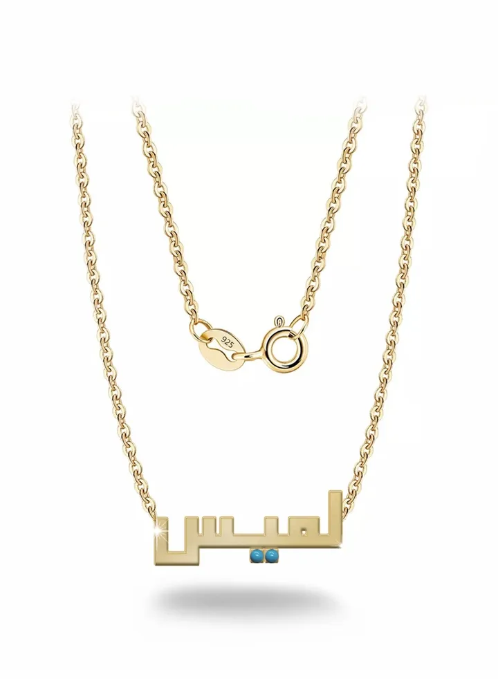 Womens necklace, chain with pendant made of 925 silver, name Lamis