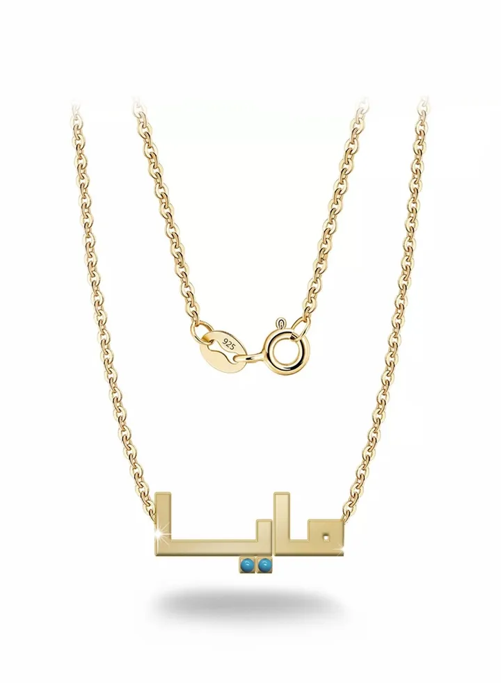 Womens necklace, chain with pendant made of 925 silver, name Maya