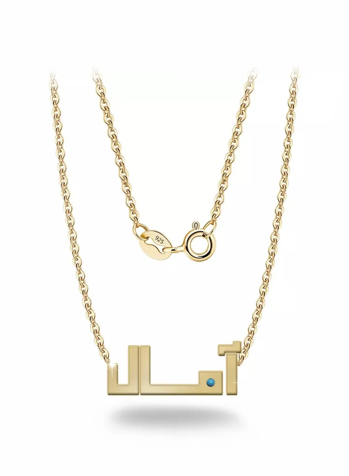 Womens necklace, chain with pendant made of 925 silver, name Amaal