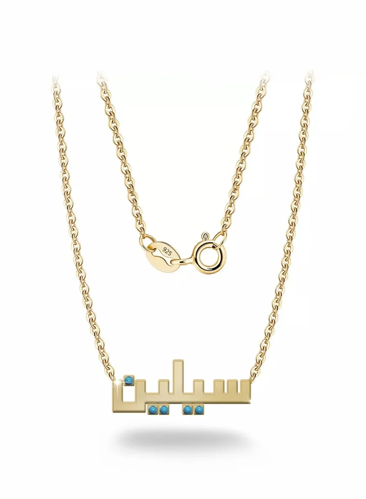 Womens necklace, chain with pendant made of 925 silver, name Celine