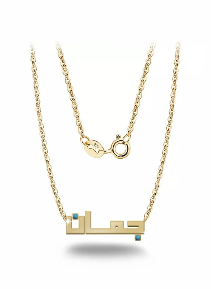 Womens necklace, chain with pendant made of 925 silver, name Joman