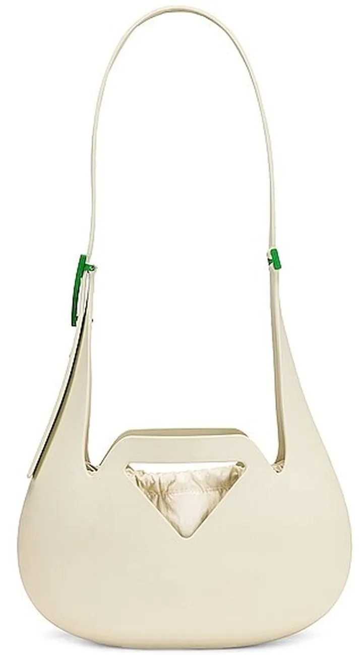 Bottega Veneta Small Moulded Shoulder Bag in Cream