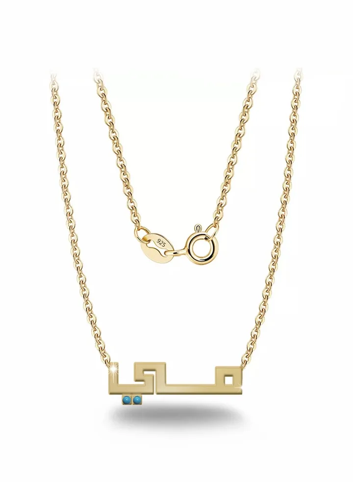 Womens necklace, chain with pendant made of 925 silver, name Mai