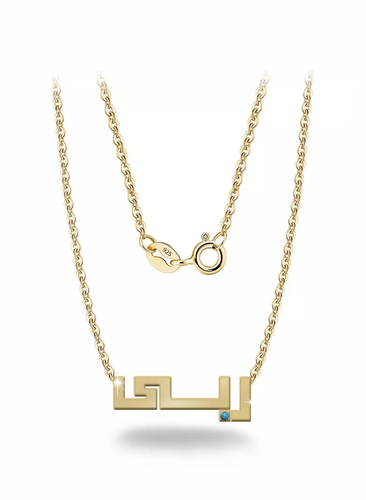 Womens necklace, chain with pendant made of 925 silver, name Ruba