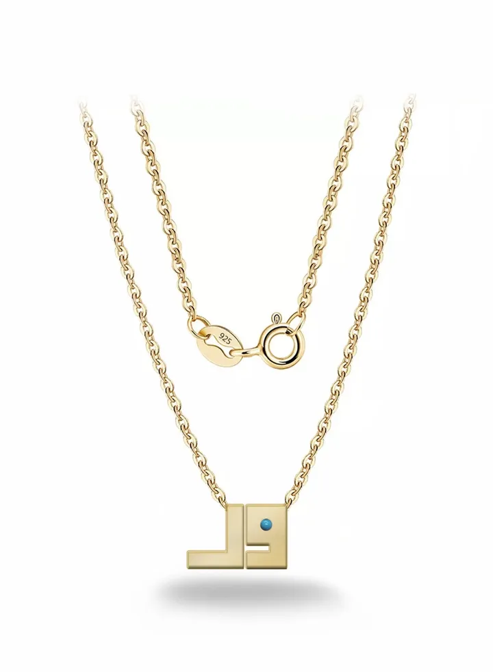 Womens necklace, chain with pendant made of 925 silver, name Wed