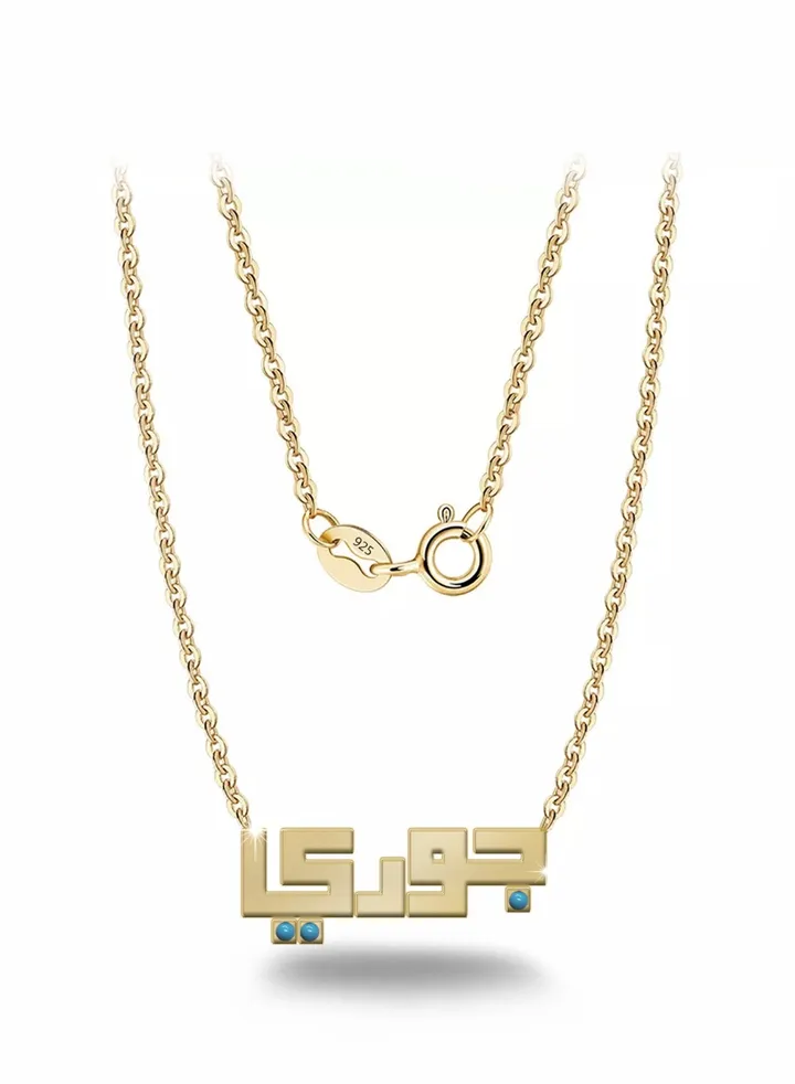 Womens necklace, chain with pendant made of 925 silver, name Judy