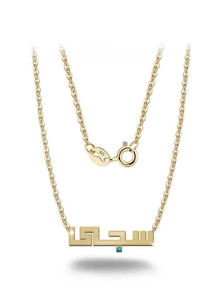 Womens necklace, chain with pendant made of 925 silver, name Saja