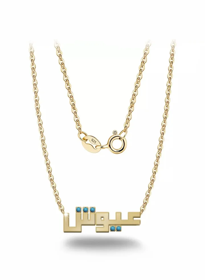 Womens necklace, chain with pendant made of 925 silver, name Ayush