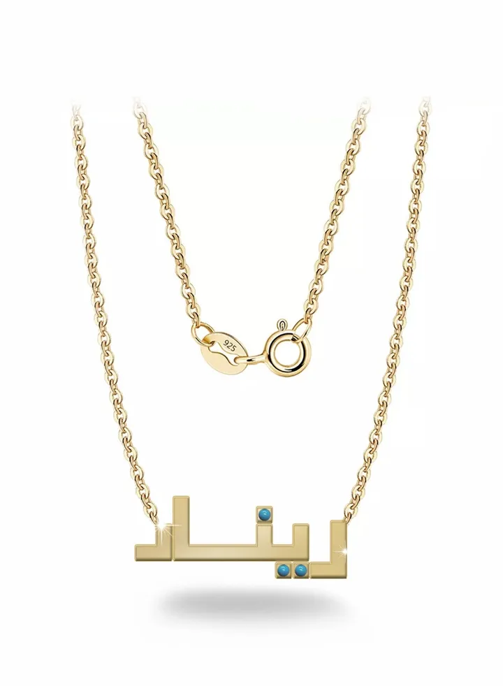 Womens necklace, chain with pendant made of 925 silver, name Renad