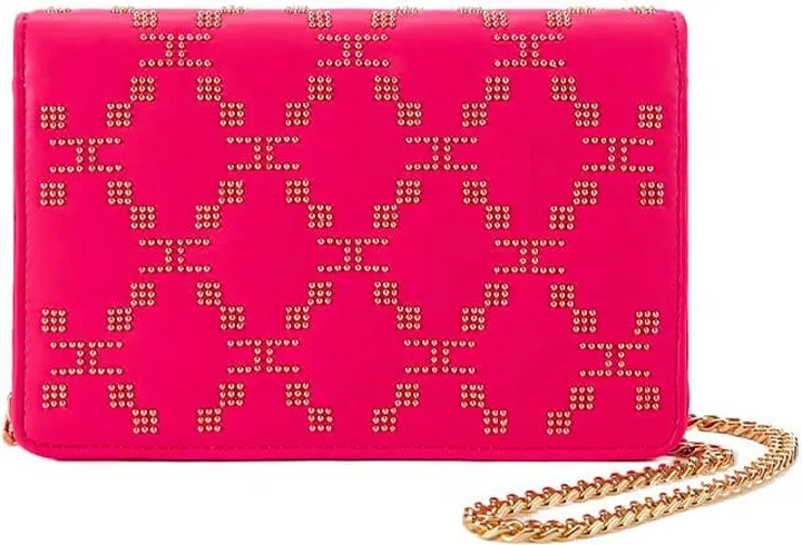 Elisabetta Franchi Fuchsia Crossbody Bag With Micro Studs