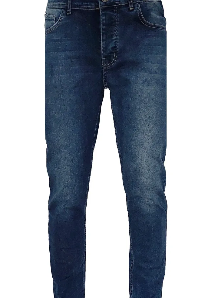 Men's dark blue Lycra jeans