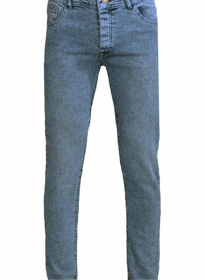 Men's blue Lycra casual jeans