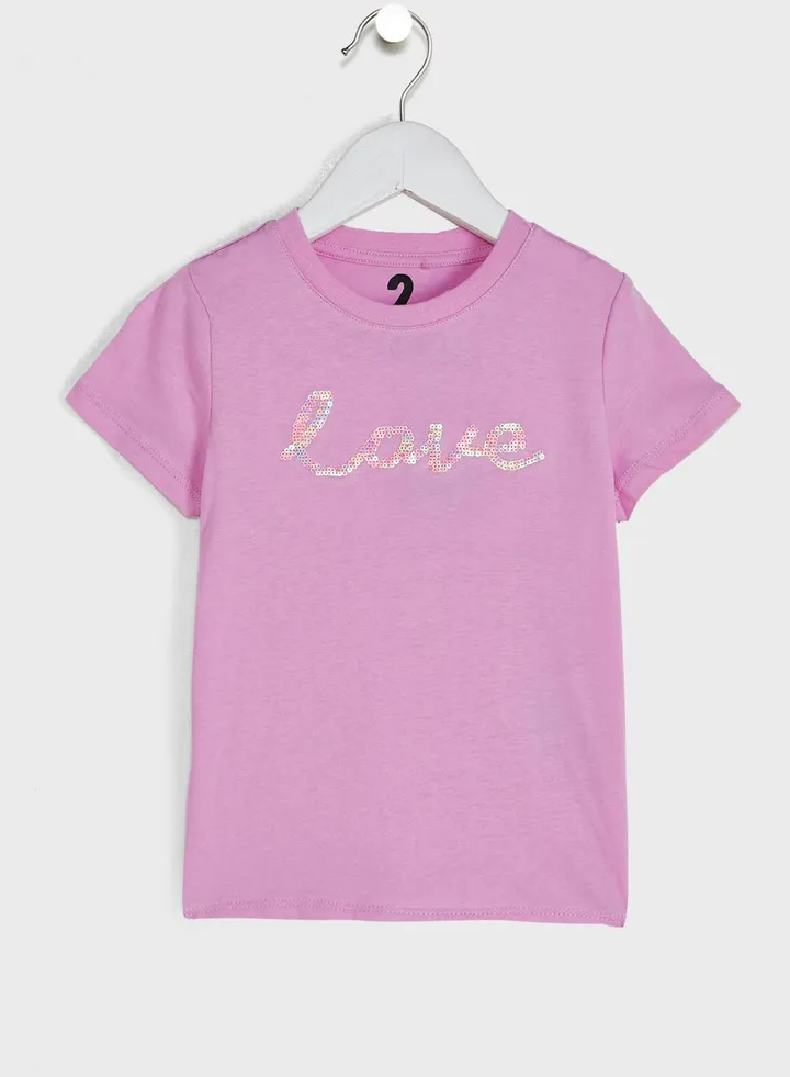 Kids Printed Crew Neck T-Shirt