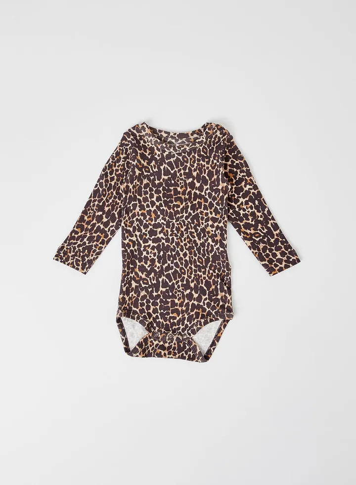 Baby Girls Leopard Print Bodysuit Multicolour