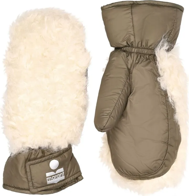Naerka faux fur & nylon gloves
