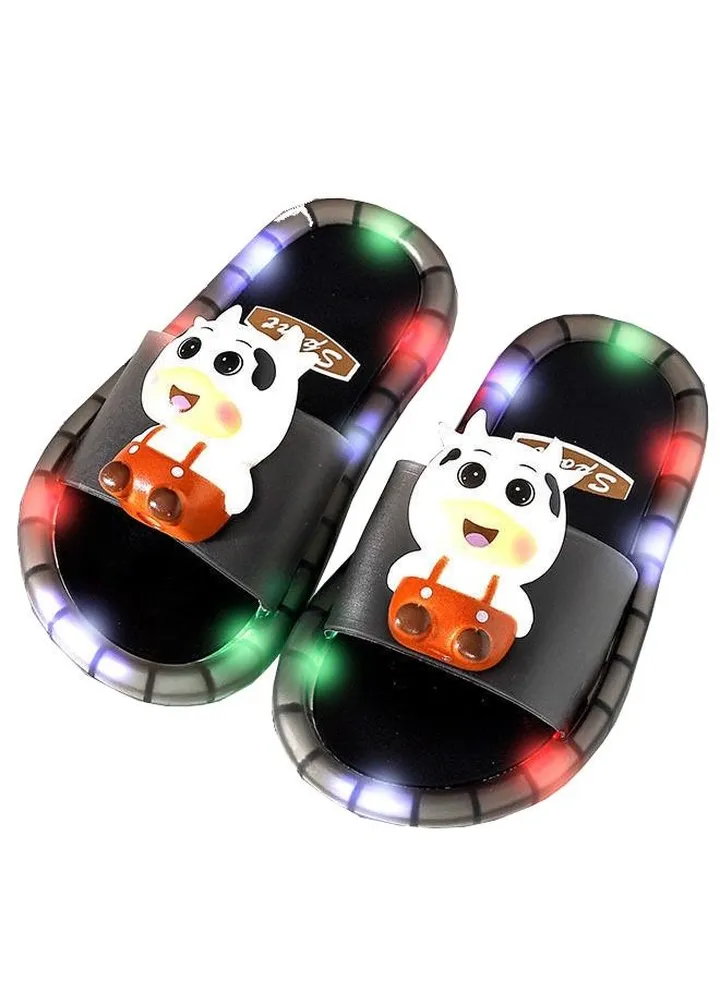 Flashing Kids Slippers Home and Non-Slip Summer sandals With cute Animal Figuers