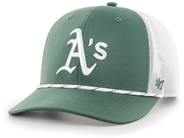 Men's '47 Green Oakland Athletics Burden Trucker Snapback Hat