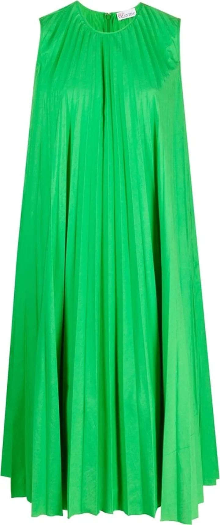 Pleated Midi Dress